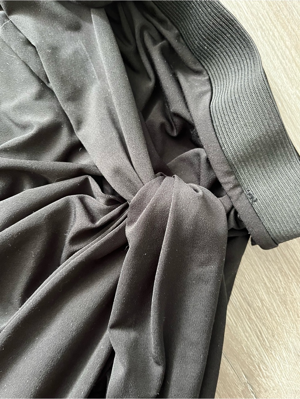Black Women’s Skirt with Slit and Tie Front Design - Picture 2 of 2